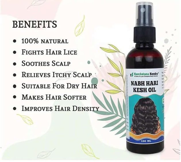 Nabh Hari Kesh Oil benefits list – 100% natural, fights lice, soothes scalp
