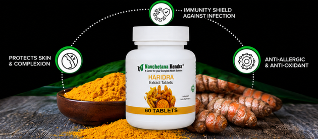 Haridra Tablets key benefits – Immunity Shield, Protects Skin, Anti-Allergic & Antioxidant